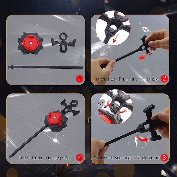 Stridande Topp Burst Launcher Grepp Leksak Blad Set Spel Förvaringslåda 12 Snurrande Topp Burst Gyros 2 Launchers Combat Battling Game Med Förvaringsväska Bra B