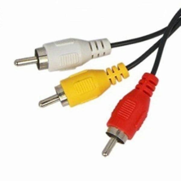 3,5 mm Jack til 3 RCA Hannkontakt Adapter Audio Wire Cord Converter Video AV Kabel Gave