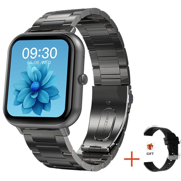ZL54C smart watch 2023 ny AI röstassistent puls blodtryck blod syre sömn ZL54C smart watch Black + black three steel