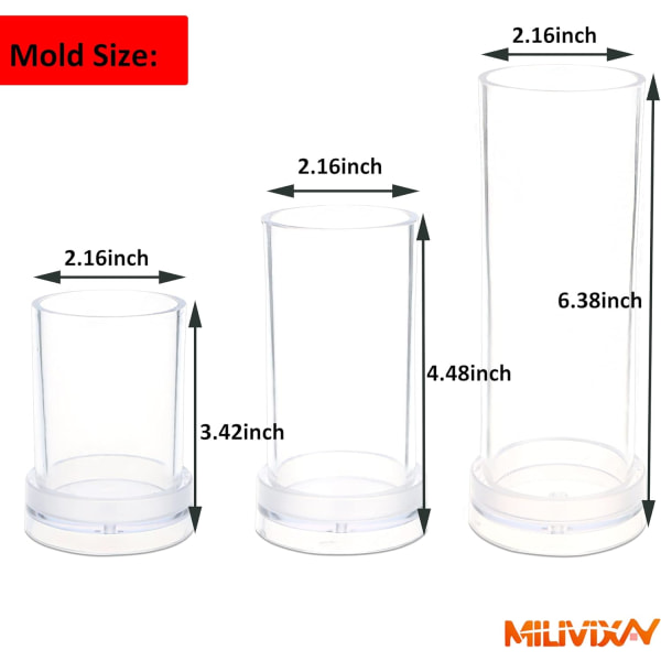 3ST Pillar Molds - Plast Cylinder Form Kit-2(3pcs cylinder mold)