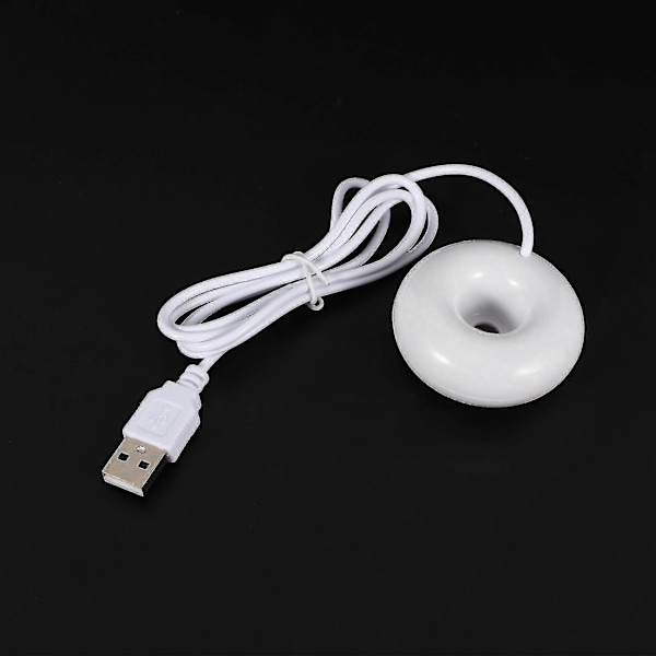 2x Hvid Donut Luftfugter Usb Kontor Desktop Mini Luftfugter Bærbar Kreativ Luftrenser Hvid