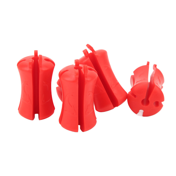 5PCS Portable Fishing Rod Fixed Ball Silicone Reusable Fishing Rod Beam Binding Fastener for Fishing Pole Boat Equipment Accessories Red