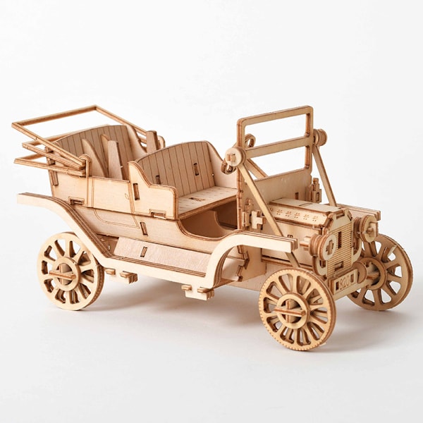3D Kreativt Stereo Puslespil Pædagogisk Samlelegetøj Forældre-barn Byggeklodser Voksen Legetøjsgave Træ Classic Cars