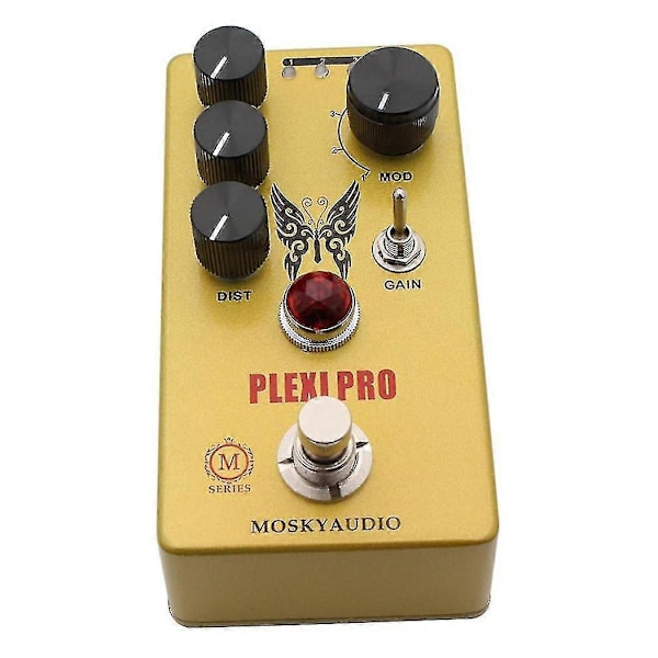 Pro Gitarreffektpedal Distorsjon Med 4 Modeller Og True Bypass