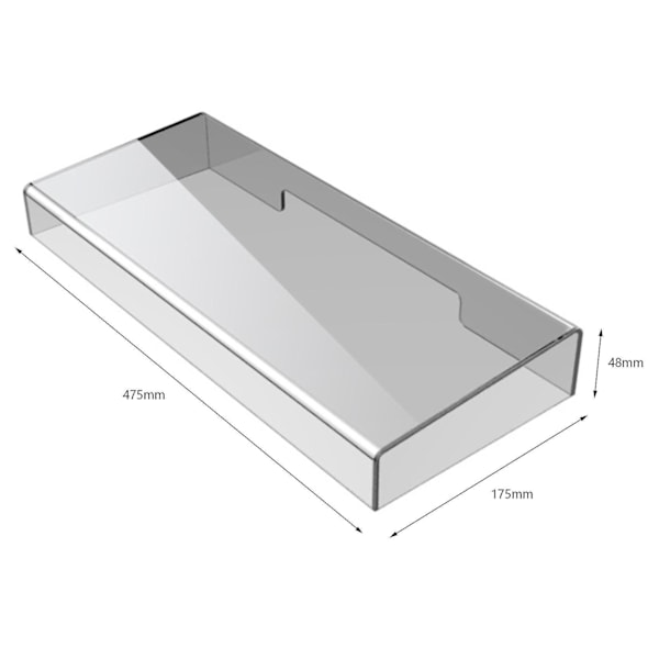 Tastatur Støvcover Transparent Akryl Tastatur Cover 475x175x48 Mm