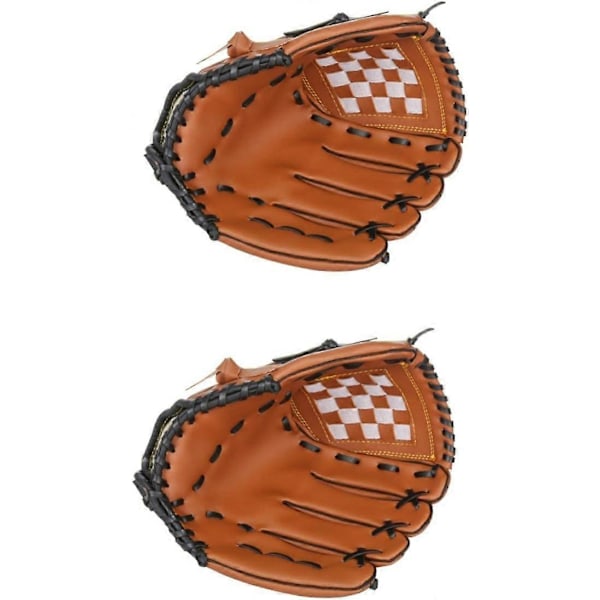 2 st Softballhandskar Infieldhandske Sporthandske för Infield Spelare Tjockare Infield Pitcher Basebollhandskar