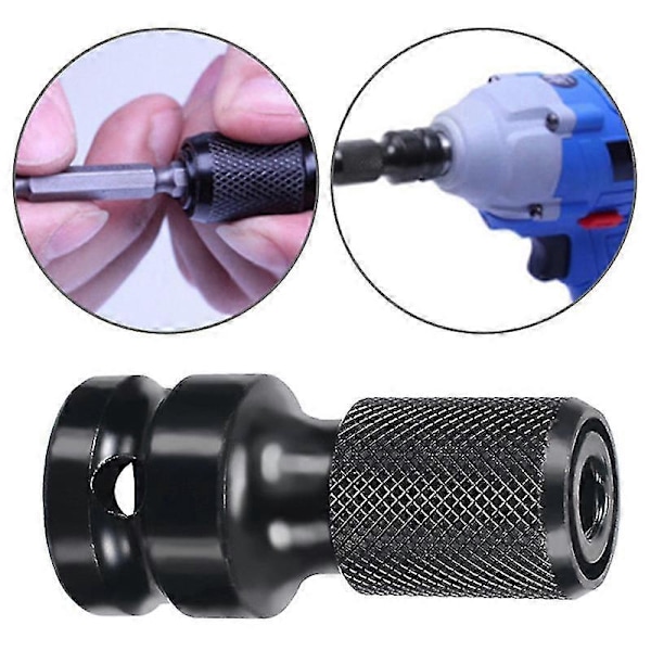 1/2 til 1/4 Hex Ratchet Socket Wrench Socket Adapter Drive Converter Impact Tool Shytmv
