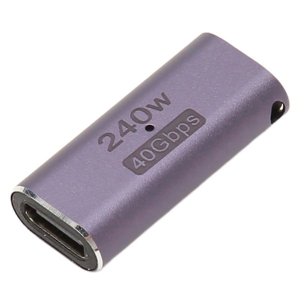 USB4.0 C -naaras -naaras -sovitin, tukee PD 240W 40Gbps 8K 60Hz USB Type C -liitäntää kannettaville tietokoneille, puhelimille ja muille Type C -laitteille