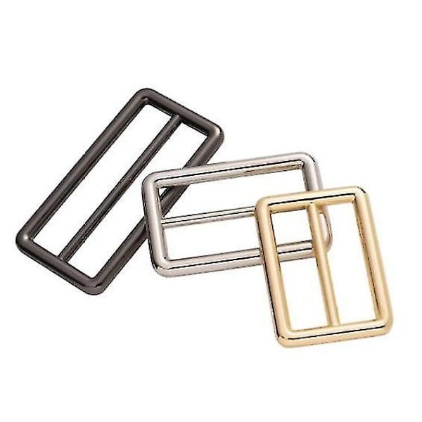 2 Tums Glidande Webband Rem Tri Glide Spännen Zink Legering Tri-glide Knappar Fästen 10st(silver)