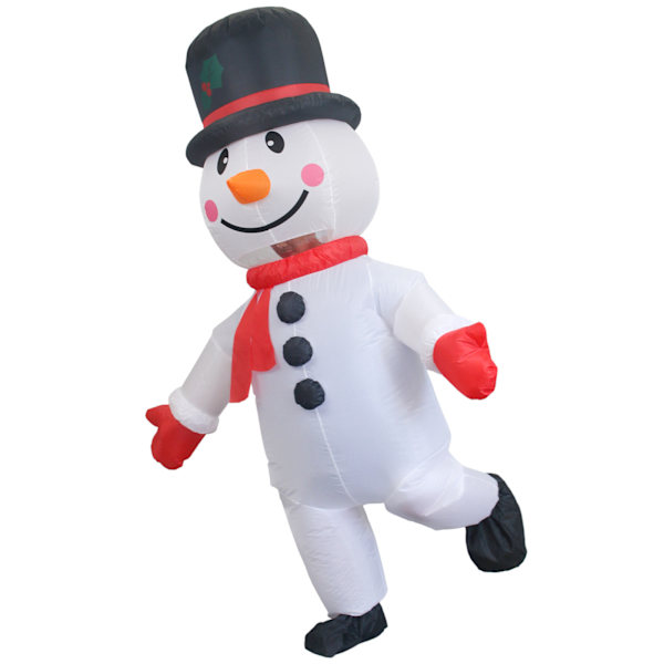 Uppblåsbar Snögubbe Kostym Juldräkt Rollspel Vuxen/Man Kostym Julparty Uppblåsbar Snowman