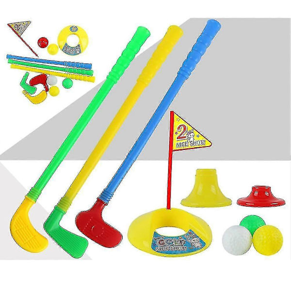 Minigolfset med flera färger för barn, utomhuslek, trädgård, sommar, leksak
