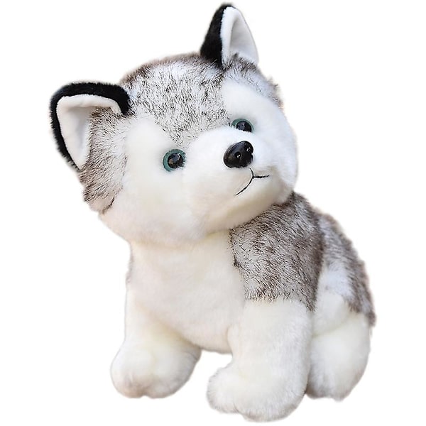 8 tommers Husky-hunder, myk Husky-ulv, bamse, leketøy, valpe-dukke, simulert hund