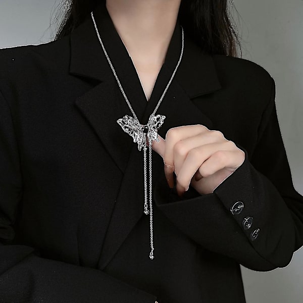 Justerbar kjede svart zirkon insekt choker halskjeder for kvinner fest smykker