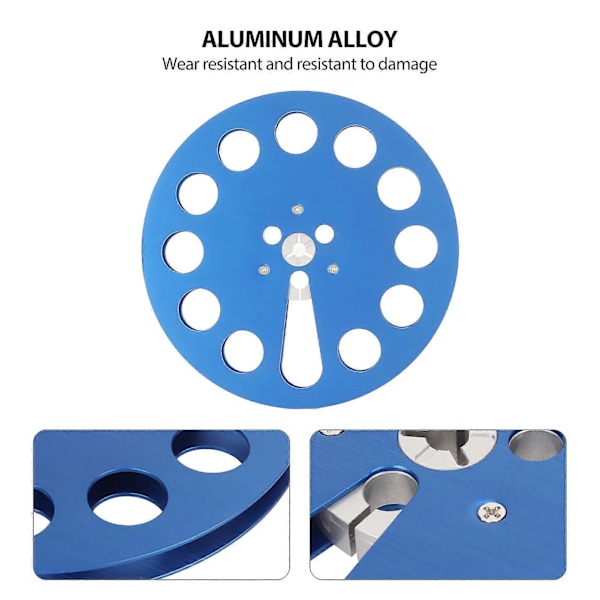 1/4 7 Tums Tom Spolrulle, 11 Hål, Universal Aluminiumlegering, Öppen Spolrulle, Ljudband, Tom Spolrulle, Spolrulle, Blå