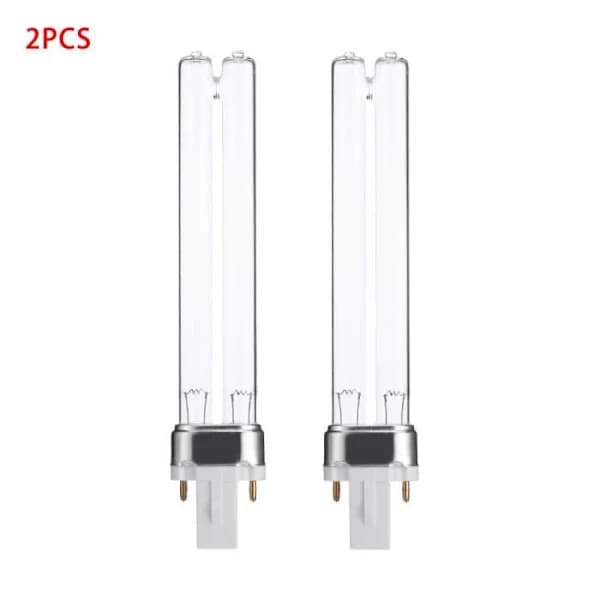 （pow yeah！）®RisingFF 2 stk 9W G23 UV-lamper Renser Germicid Ultrafiolett Erstatningsbase Akvarium Sterilisator