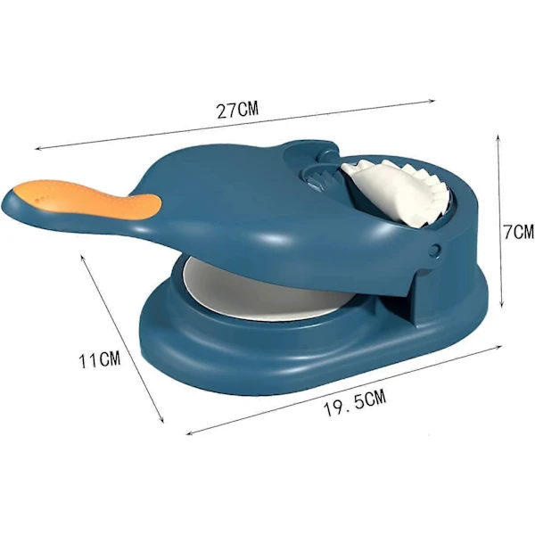 （pow yeah！）2-i-1 Dumpling Maker, Kjøkkenredskap for dumplinglaging, Dumplingform, Dumpling Skin Maker Dumplingformer Blå