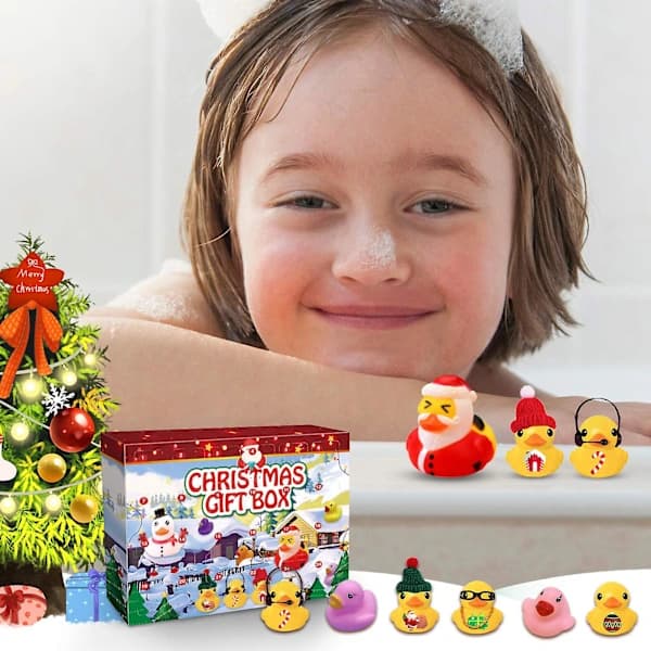 【PP】Julekalender - Gummiænder Julekalender 24 stk. YIY9.27 SMCS.9.27