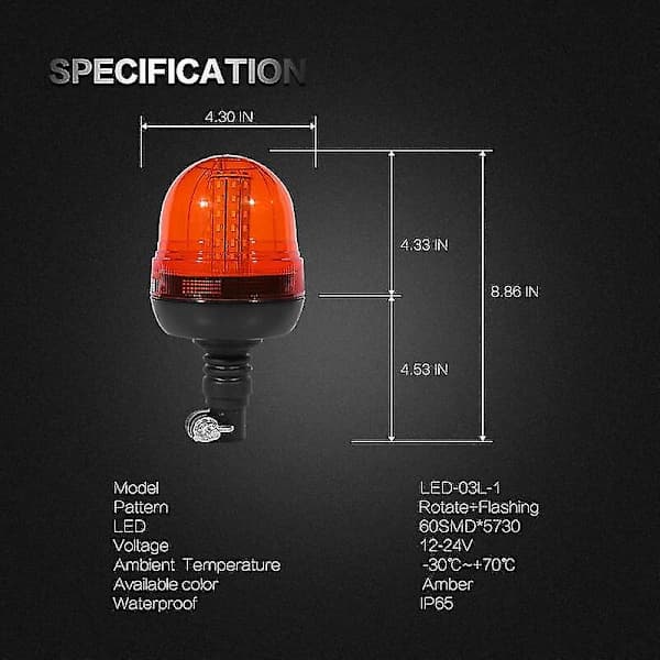 (pow yeah!) LED Varningslampa (orange) Y