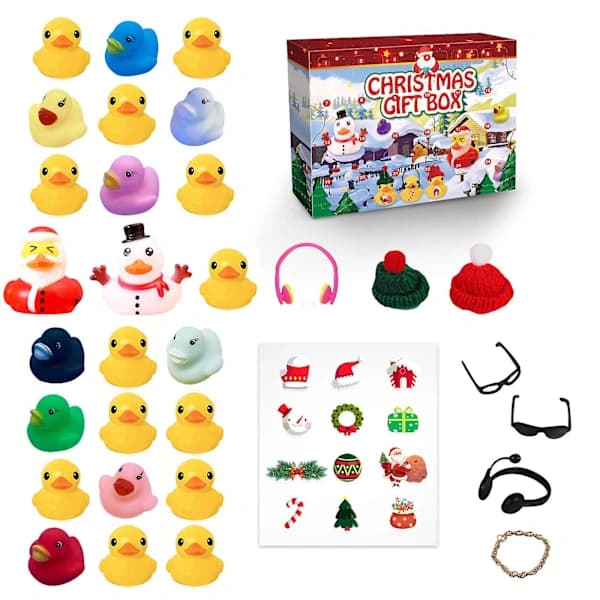 【PP】Julekalender - Gummiænder Julekalender 24 stk. YIY9.27 SMCS.9.27