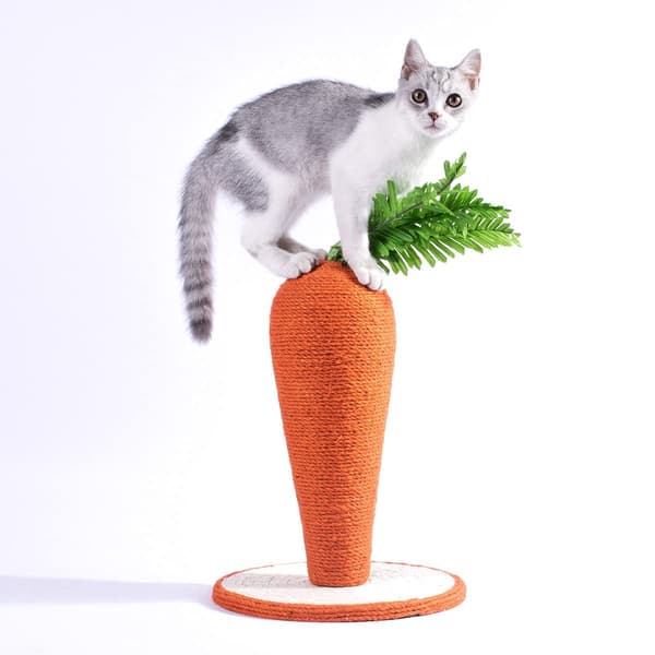 Cat scratching post for indoor cats, mini cat tree, scratching post for kittens, cat posts and scratching trees, sisal cat scratching post, cat scratching post toy (25X26cm)