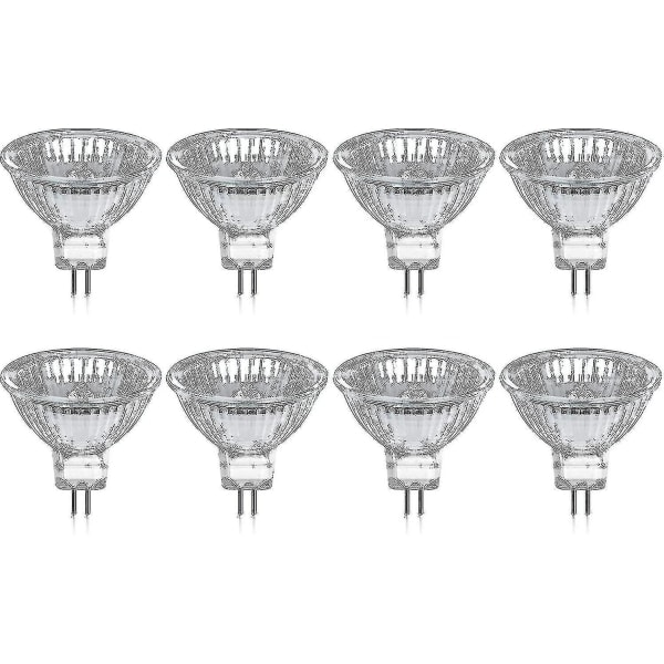 Paket med 8 halogenlampor Gu5.3 Mr16 35w 12v Dimbar - varmvit 2800k, 400 lumen, cover Jz [DB]