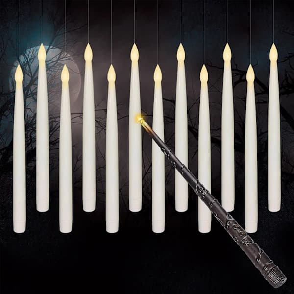 （pt）12-pak Flydende Lys – LED-lys med tryllestav