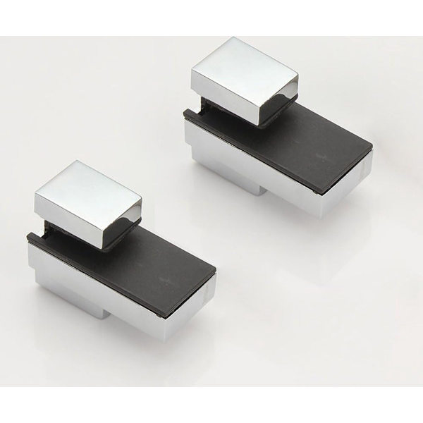 Glashyldebeslag, poleret krom, justerbart til 3-22 mm træ-/glashylder