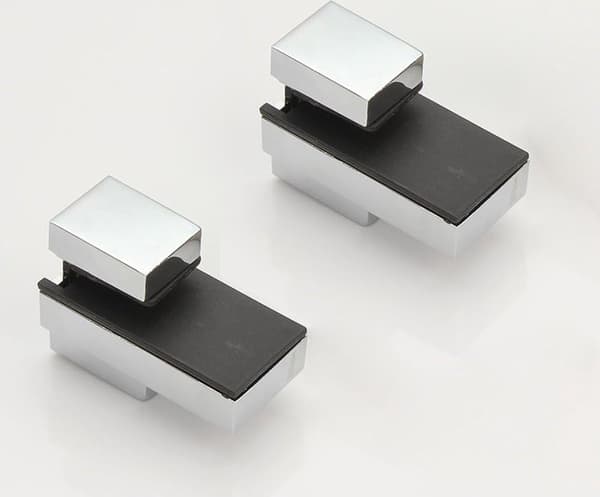 Glashyllkonsol, polerad krom, justerbar för 3-22 mm trä-/glashyllor