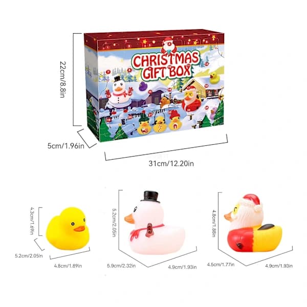 【PP】Julekalender - Gummiænder Julekalender 24 stk. YIY9.27 SMCS.9.27
