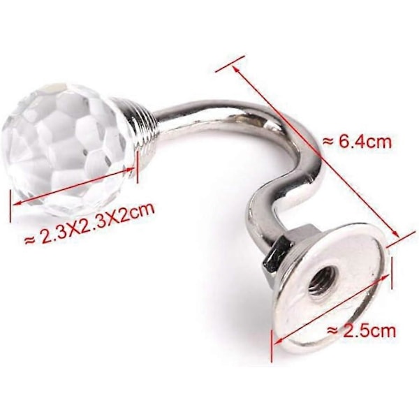 2025 Suitable 4 Pcs Crystal Curtain Tieback Hooks Drape Holders Tassel Holders