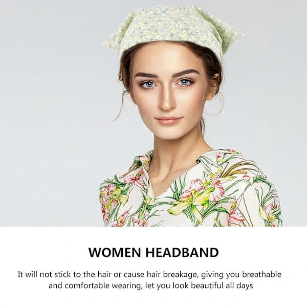 (pow yeah!) 6 stk. Elastisk Hårbånd Blomstrete Hårbånd Trekant Hårskjerf Hårbånd