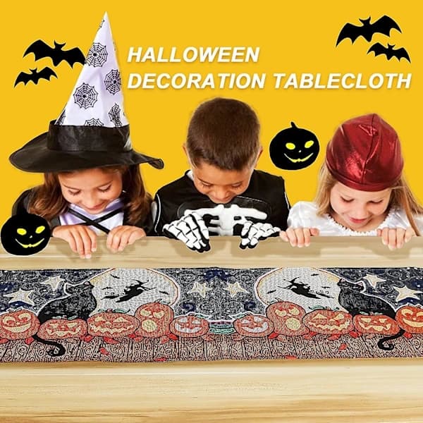 （pow yeah！）Halloween stjärnhimmel bordsduk, tvättbar bordsduk