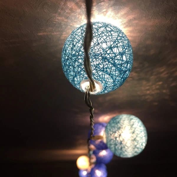 【PP】Bomullsboll-lys - 3m 20 LED-boll-lys for innendørs nattlampe