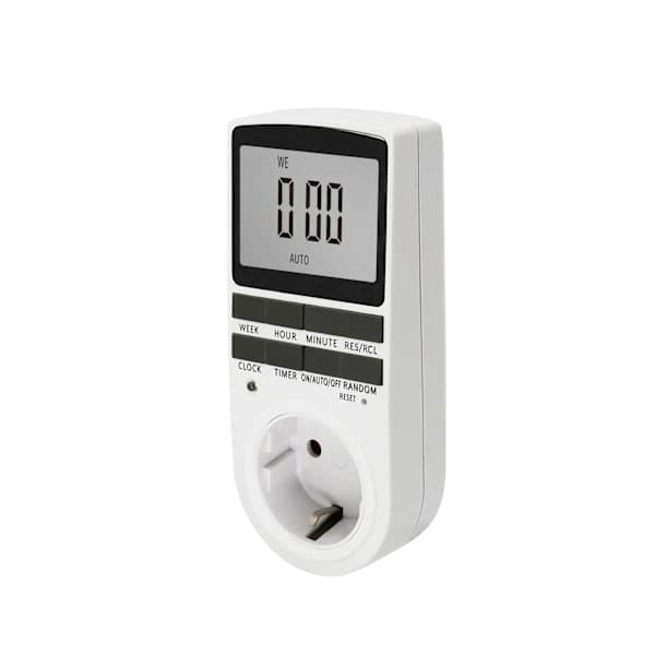 (Pow yeah!) Elektrisk og digital stikkontaktprogrammerer, digital stikkontakttimer med 10 daglige ukentlige programmer