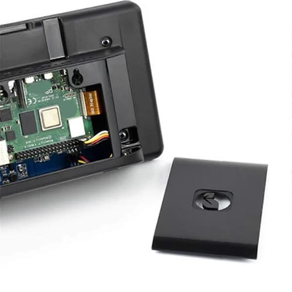 （pow yeah！）Til Raspberry Pi 4B 7-tommers ABS Sort Skal Kabinet til Officiel Original 7 Tommer 800x480 Display Touch Screen