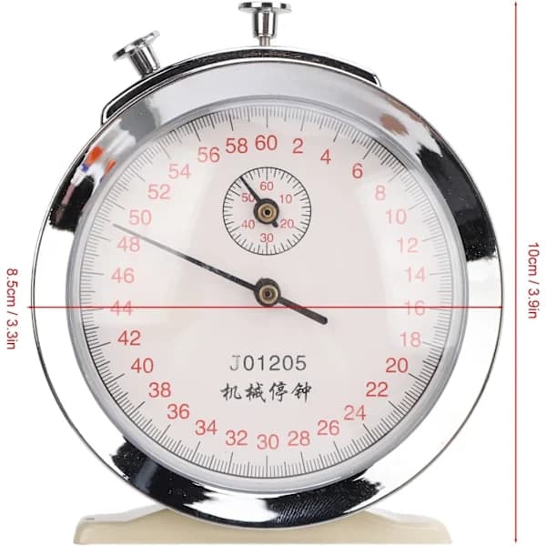 (pow yeah!) 2025 Senaste modell mekanisk timer, rund urtavla 0,2s 60 sekunders mekanisk timer, sporträknare för fysiska experiment löpning
