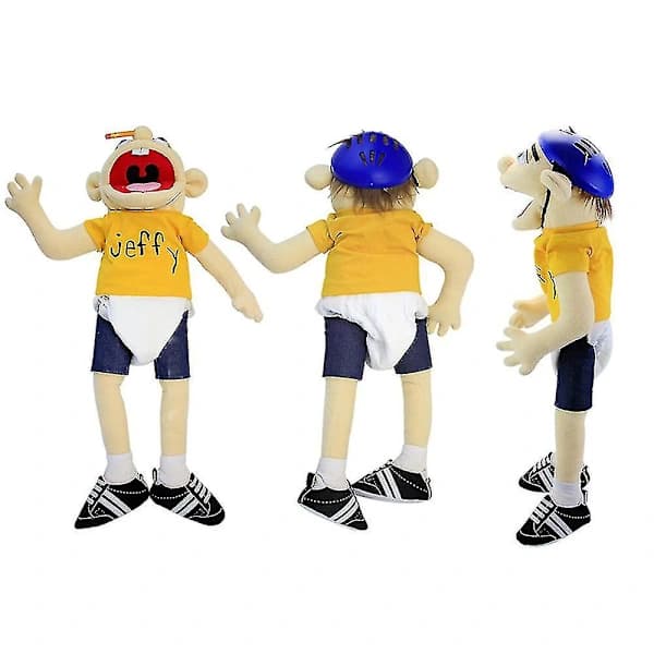 （pow yeah！）60cm Jeffy Hatt Handdocka Jeffy Plyschdocka Cosplay Leksak Spel Fylld Docka Barn Julklappar