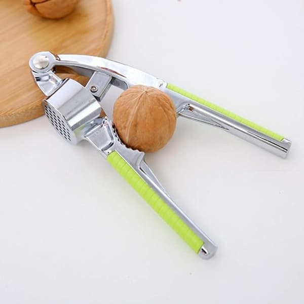 Professional Stainless Steel Garlic Press with Comfortable Handle