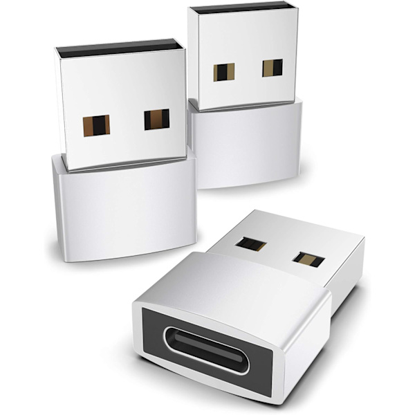 USB A till USB C-adapter Silver, ZQKLA