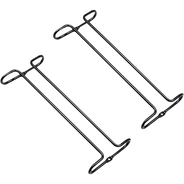 Vinglasholder til underskab, 25 x 9 x 3 cm, 2-pak (sort)