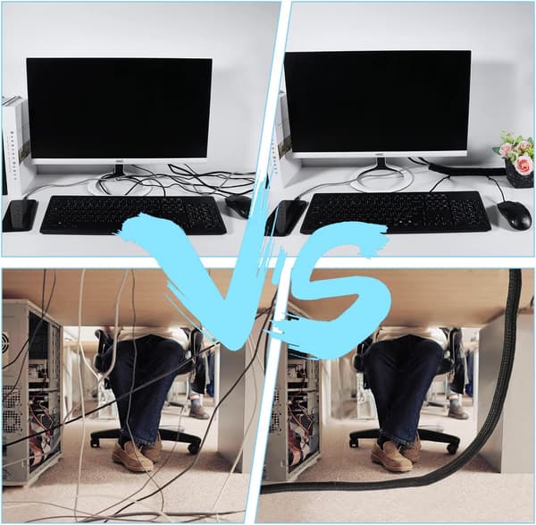 Cable Protector, 6M Pet Cable Protector, Adjustable Cable Management Braid