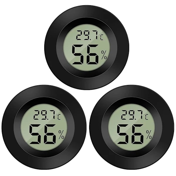 （pow yeah！）3-pack hygrometer termometer display