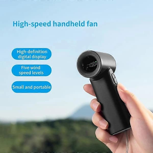(Pow yeah!) N610 Digital Display Højhastigheds Håndholdt Ventilator Grøn