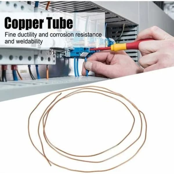 【PP】TS-Kopparrör Mjukt Kopparrör Rund Kopparrör 2M OD 2mm x ID 1mm för Kylrör