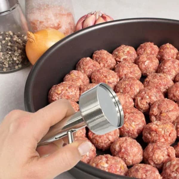 【PP】Falafelske, rustfri falafelske, professionelt non-stick falafelkugleværktøj 1 stk