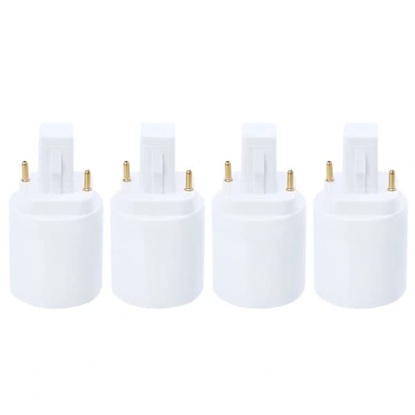 (pow yeah!) 4 stk. Professionel G24D til E27 2-benet lyskontaktadapter lampeholder