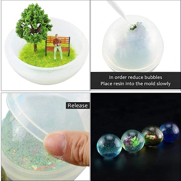 (Pow yeah!) DIY-sfære Rund Silikoneform til Resin