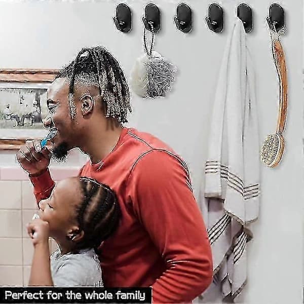 Self-adhesive towel hooks for heavy-duty wall hanging, bathroom, kitchen, tiles, mirror, no tools etc.