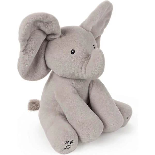 （pow yeah！）Animert Flappy Elefant Kosedyr Babyleke Plysj For Gutter Og Jenter, Grå, 30 cm (Stiler Kan Variere)