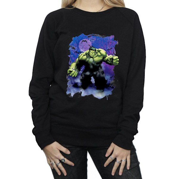 Marvel Dam/Kvinnor Hulk Halloween Spöklik Skog Sweatshirt M Svart Black M